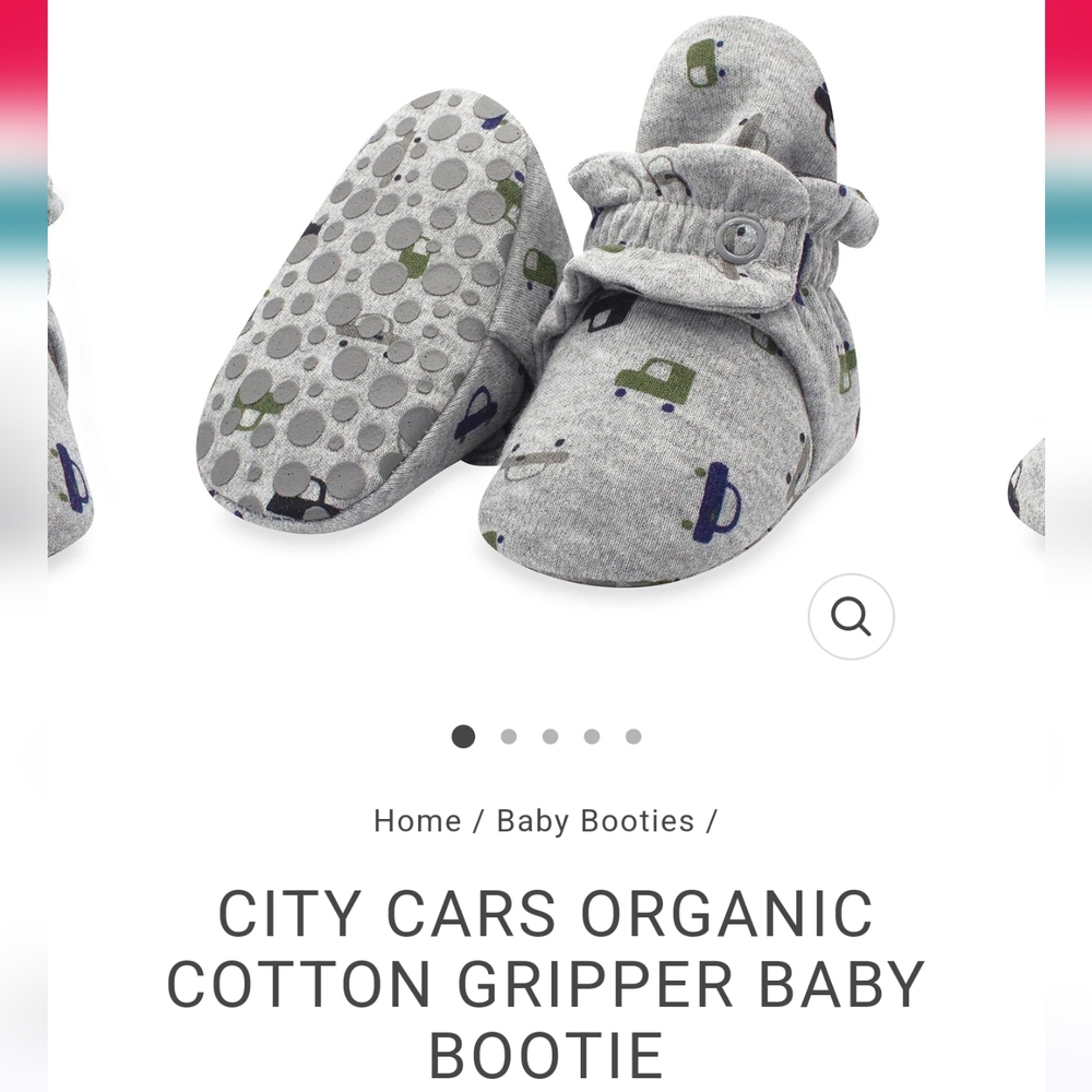 Zutano 12 month booties cars